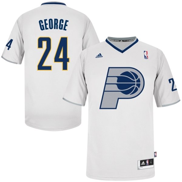  NBA Indiana Pacers 24 Paul George 2013 Christmas Day Fashion Swingman White Jersey